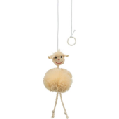 Котешка играчка Trixie Sheep on an elastic band плюшена овца на ластик с добавена котешка трева